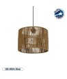 GLOBOSTAR® SAFA 205-0085 Boho Κρεμαστό Φωτιστικό Οροφής με Ντουί 1 x E27 AC 220-240V IP20 - Μπεζ - M30 x Π30 x Υ26cm